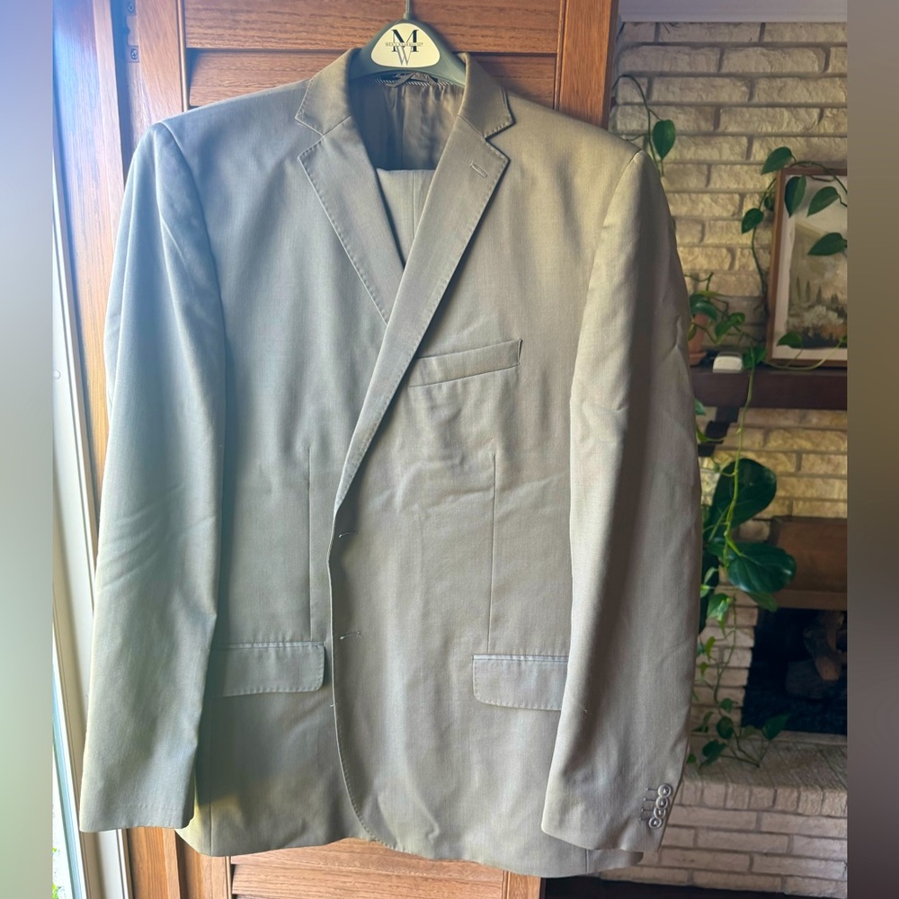 Tan lands end suit